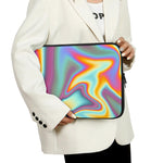 Liquid Holographic Trippy Print Laptop Sleeve