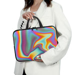 Liquid Holographic Trippy Print Laptop Sleeve With Handle