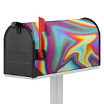 Liquid Holographic Trippy Print Mailbox Cover