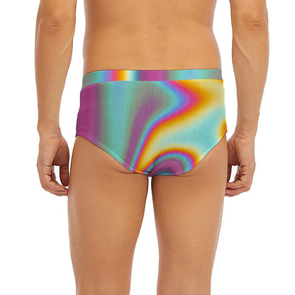 Liquid Holographic Trippy Print Men's Briefs