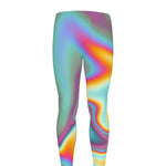 Liquid Holographic Trippy Print Men's leggings