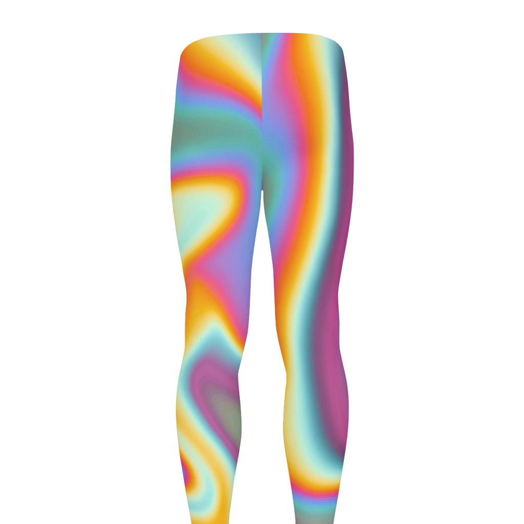 Liquid Holographic Trippy Print Men's leggings