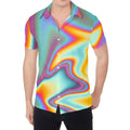 Liquid Holographic Trippy Print Men's Shirt