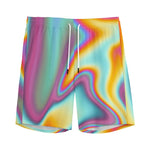 Liquid Holographic Trippy Print Men's Sports Shorts