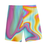 Liquid Holographic Trippy Print Men's Sports Shorts