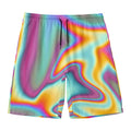 Liquid Holographic Trippy Print Men's Swim Trunks