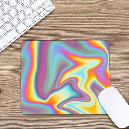 Liquid Holographic Trippy Print Mouse Pad