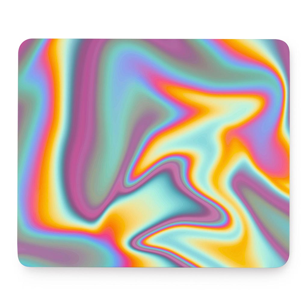 Liquid Holographic Trippy Print Mouse Pad