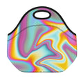 Liquid Holographic Trippy Print Neoprene Lunch Bag