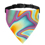 Liquid Holographic Trippy Print Over The Collar Dog Bandana