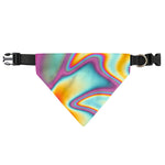 Liquid Holographic Trippy Print Over The Collar Dog Bandana
