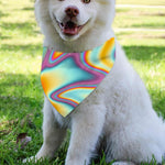 Liquid Holographic Trippy Print Over The Collar Dog Bandana
