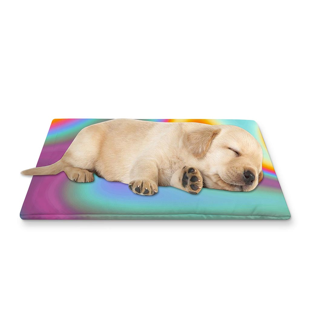 Liquid Holographic Trippy Print Pet Cooling Mat Cover