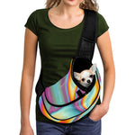 Liquid Holographic Trippy Print Pet Sling Carrier