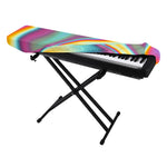 Liquid Holographic Trippy Print Piano Keyboard Cover