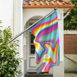 Liquid Holographic Trippy Print Polyester Flag