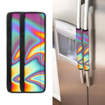 Liquid Holographic Trippy Print Refrigerator Handle Covers