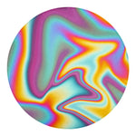 Liquid Holographic Trippy Print Round Blanket