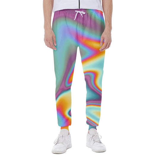 Liquid Holographic Trippy Print Scuba Joggers