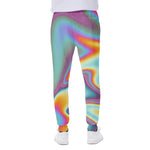 Liquid Holographic Trippy Print Scuba Joggers