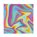 Liquid Holographic Trippy Print Silk Bandana