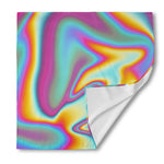 Liquid Holographic Trippy Print Silk Bandana