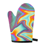 Liquid Holographic Trippy Print Single Oven Mitt