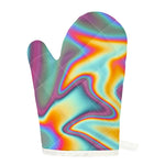 Liquid Holographic Trippy Print Single Oven Mitt