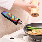 Liquid Holographic Trippy Print Skillet Handle Cover