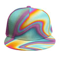 Liquid Holographic Trippy Print Snapback Cap