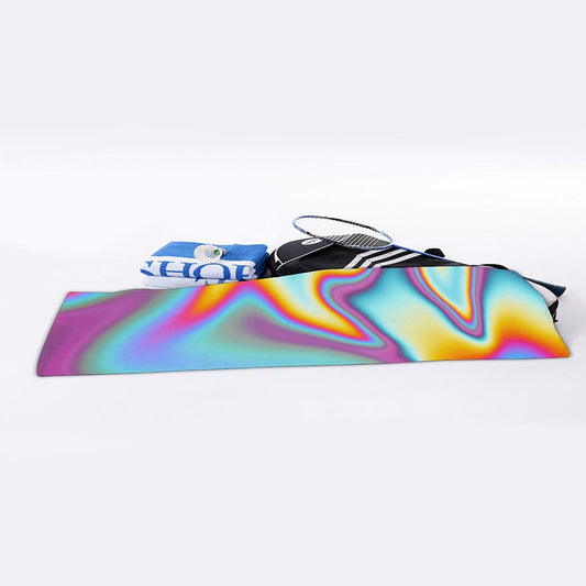 Liquid Holographic Trippy Print Sports Towel