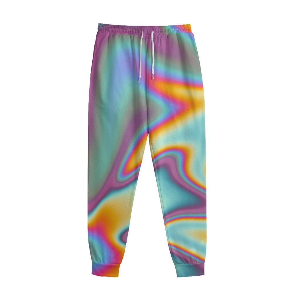 Liquid Holographic Trippy Print Sweatpants