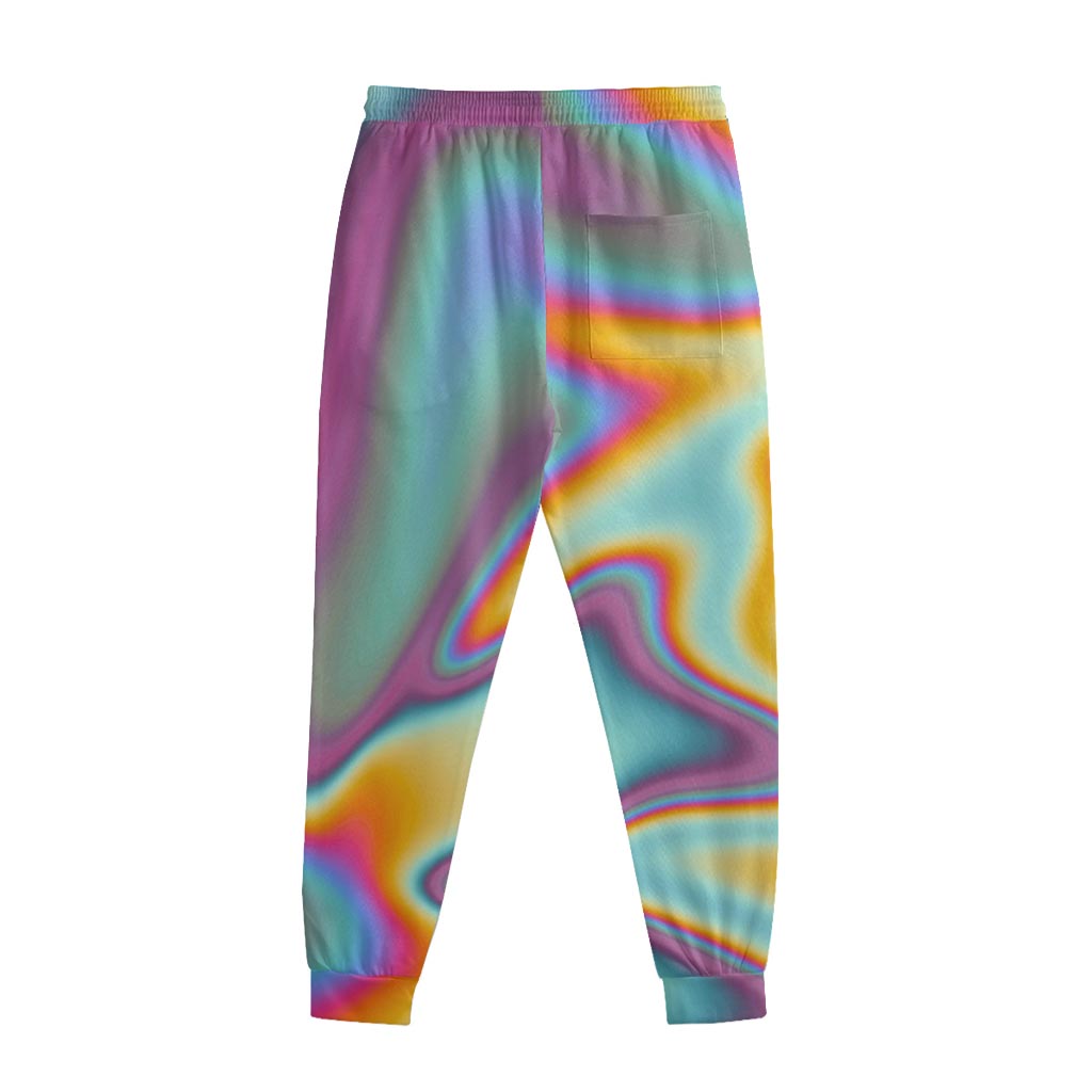 Liquid Holographic Trippy Print Sweatpants