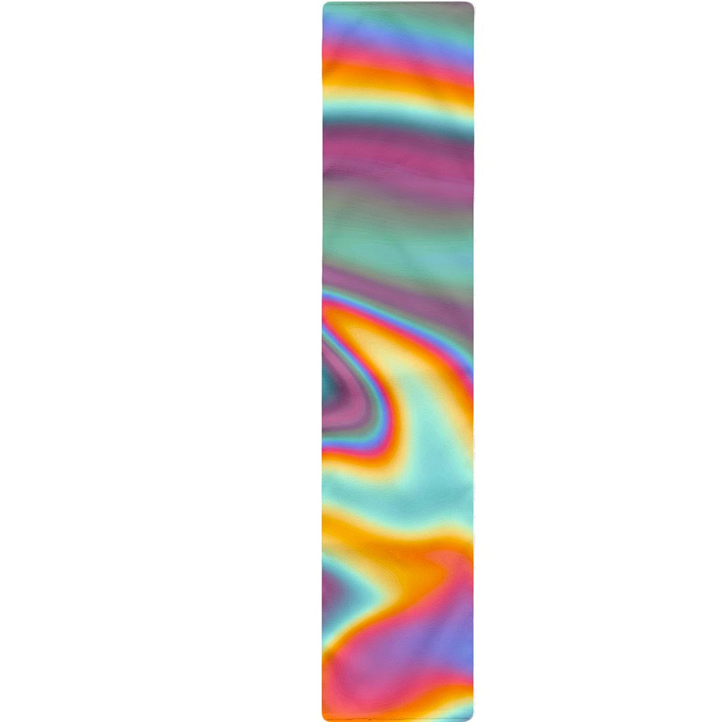 Liquid Holographic Trippy Print Table Runner