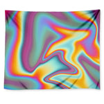 Liquid Holographic Trippy Print Tapestry