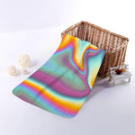 Liquid Holographic Trippy Print Towel