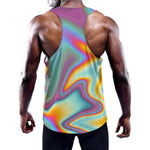Liquid Holographic Trippy Print Training Tank Top