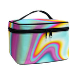 Liquid Holographic Trippy Print Travel Makeup Bag