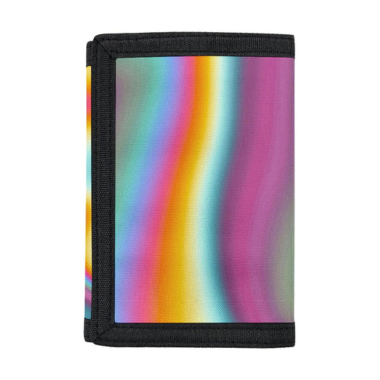 Liquid Holographic Trippy Print Trifold Wallet