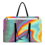 Liquid Holographic Trippy Print Utility Tote Bag