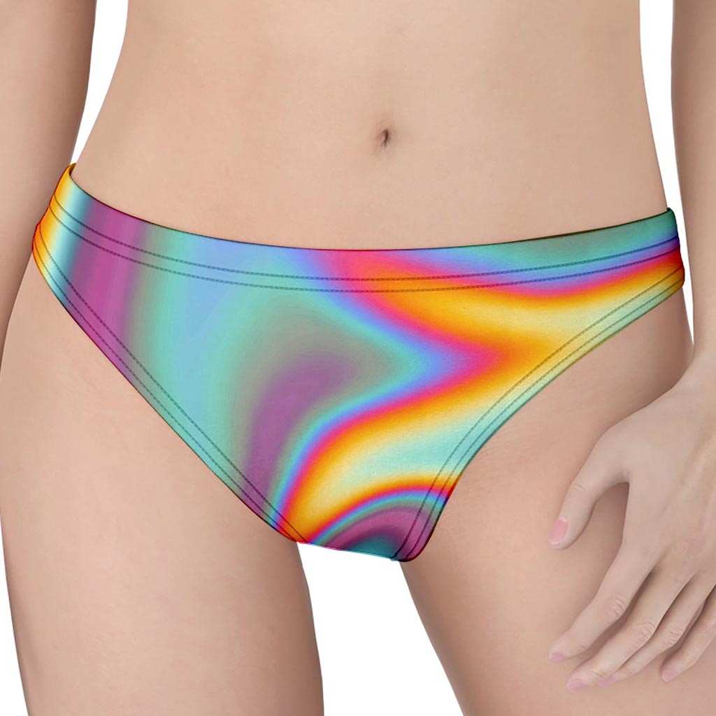 Liquid Holographic Trippy Print Women's Thong