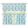 Little Angel Pattern Print 3 Piece Kitchen Curtains