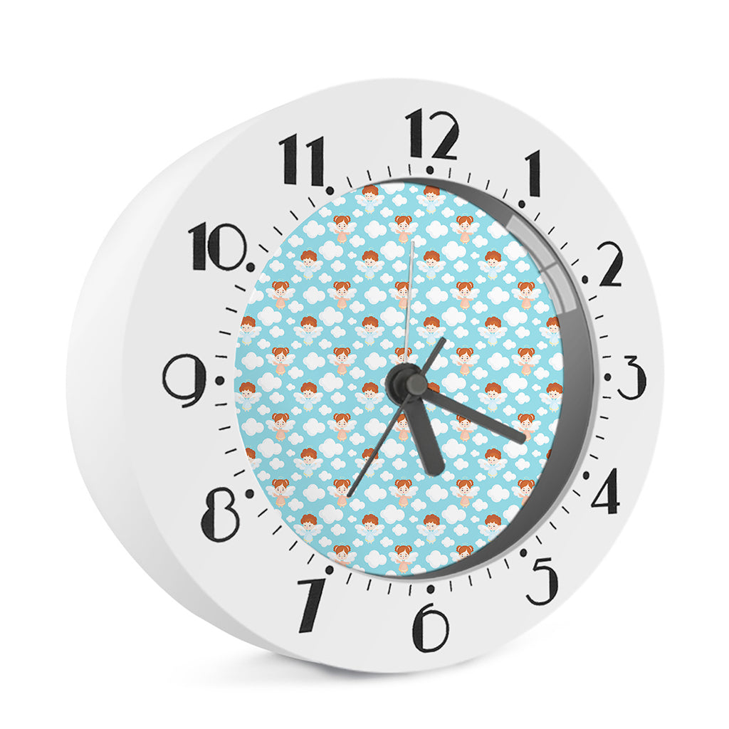 Little Angel Pattern Print Alarm Clock