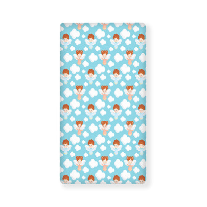 Little Angel Pattern Print Baby Crib Sheet