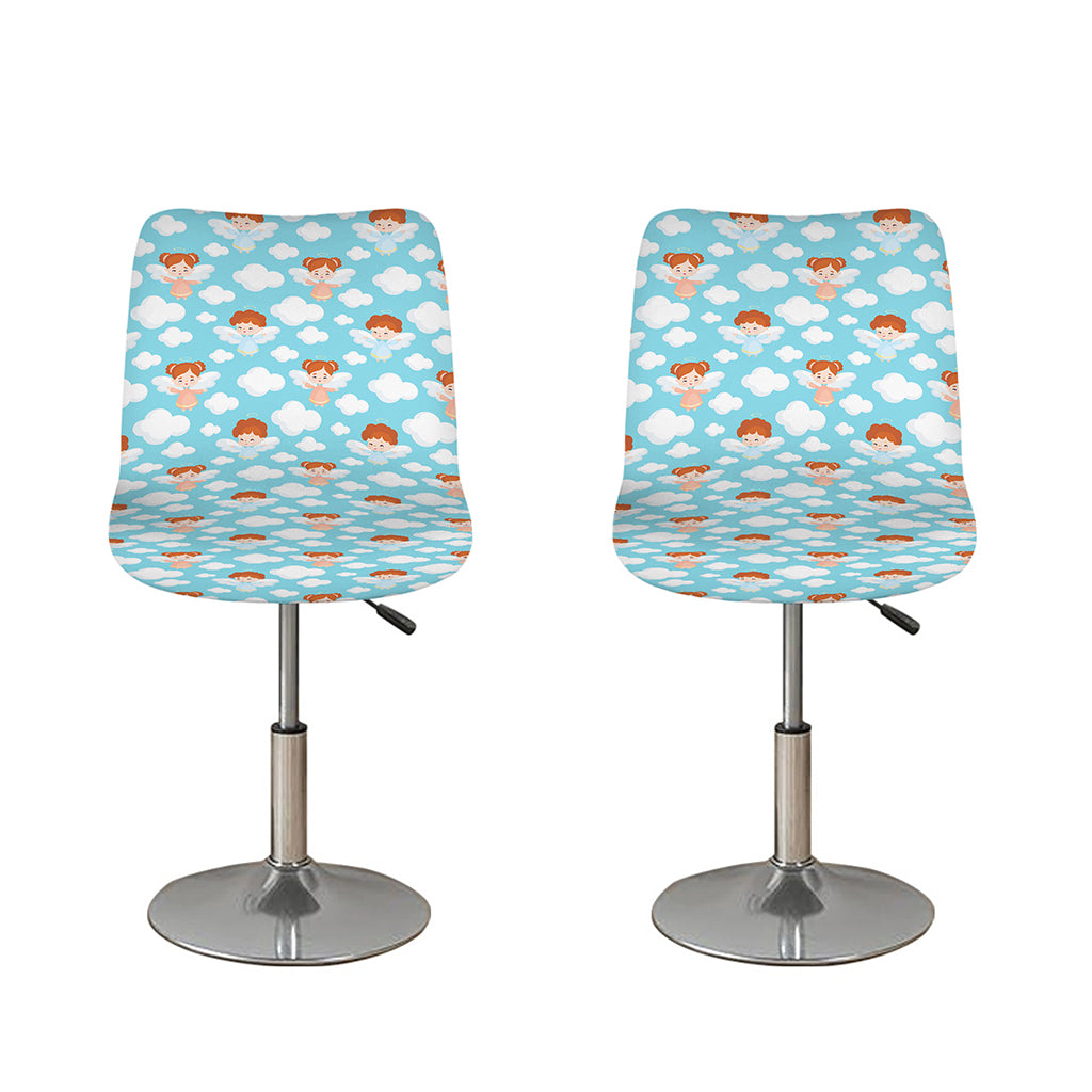 Little Angel Pattern Print Bar Stool Covers