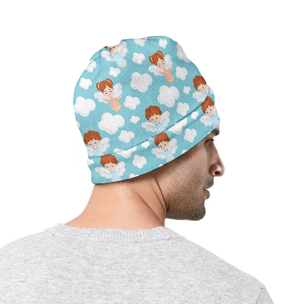 Little Angel Pattern Print Beanie