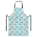 Little Angel Pattern Print Bib Apron With Pocket