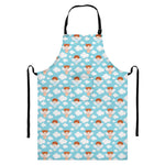 Little Angel Pattern Print Bib Apron With Pocket