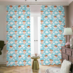 Little Angel Pattern Print Blackout Pencil Pleat Curtains