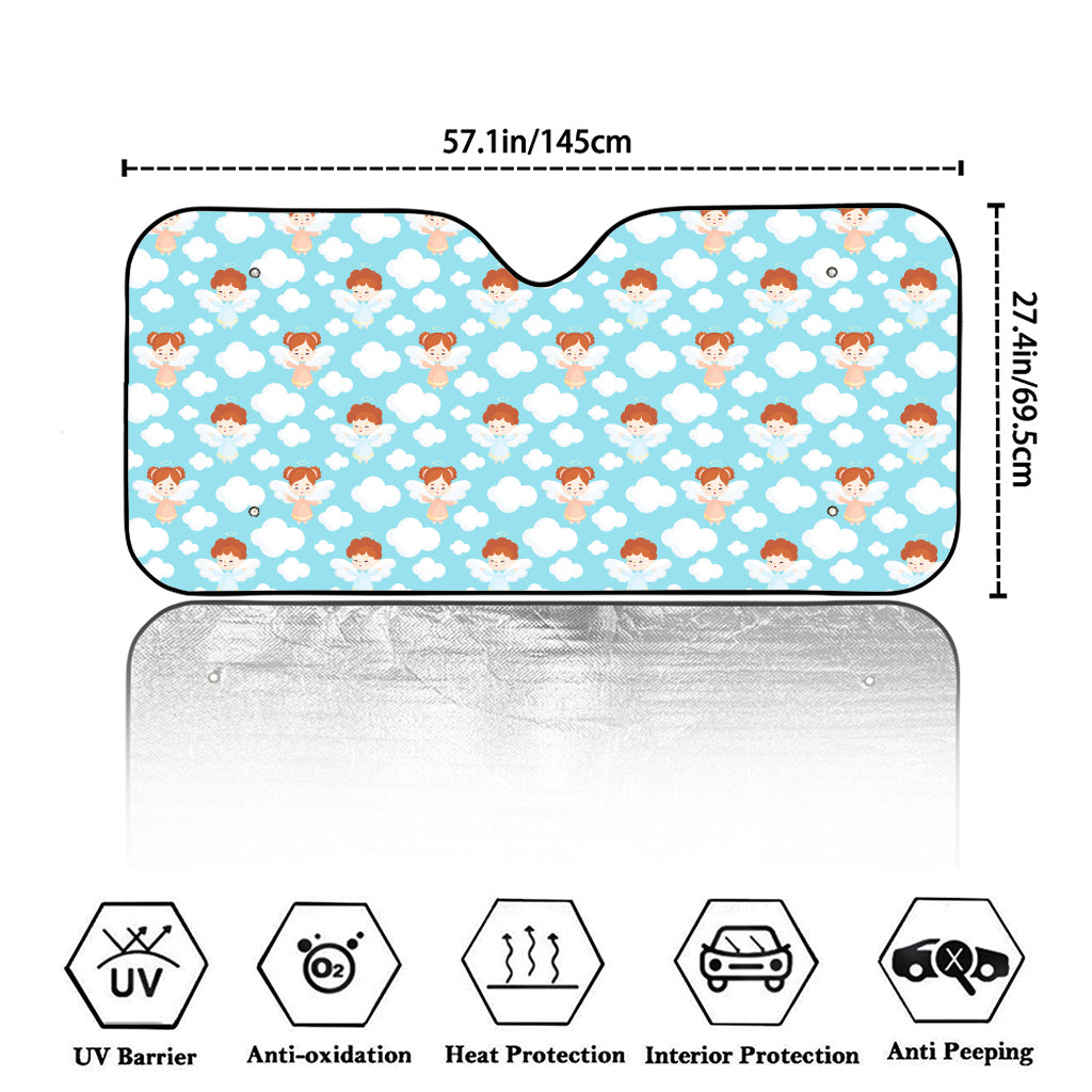 Little Angel Pattern Print Car Windshield Sun Shade